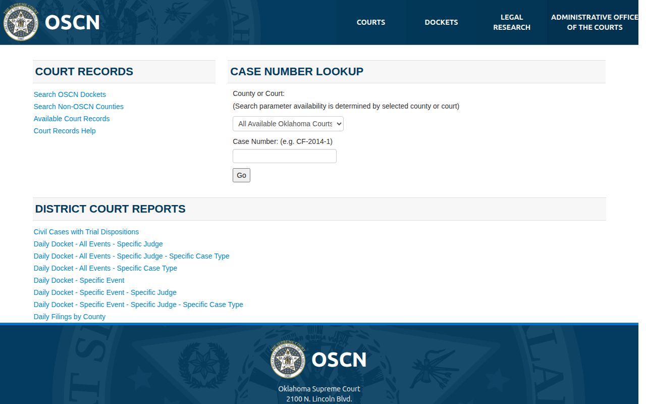 Johnston County court booking record docket search
