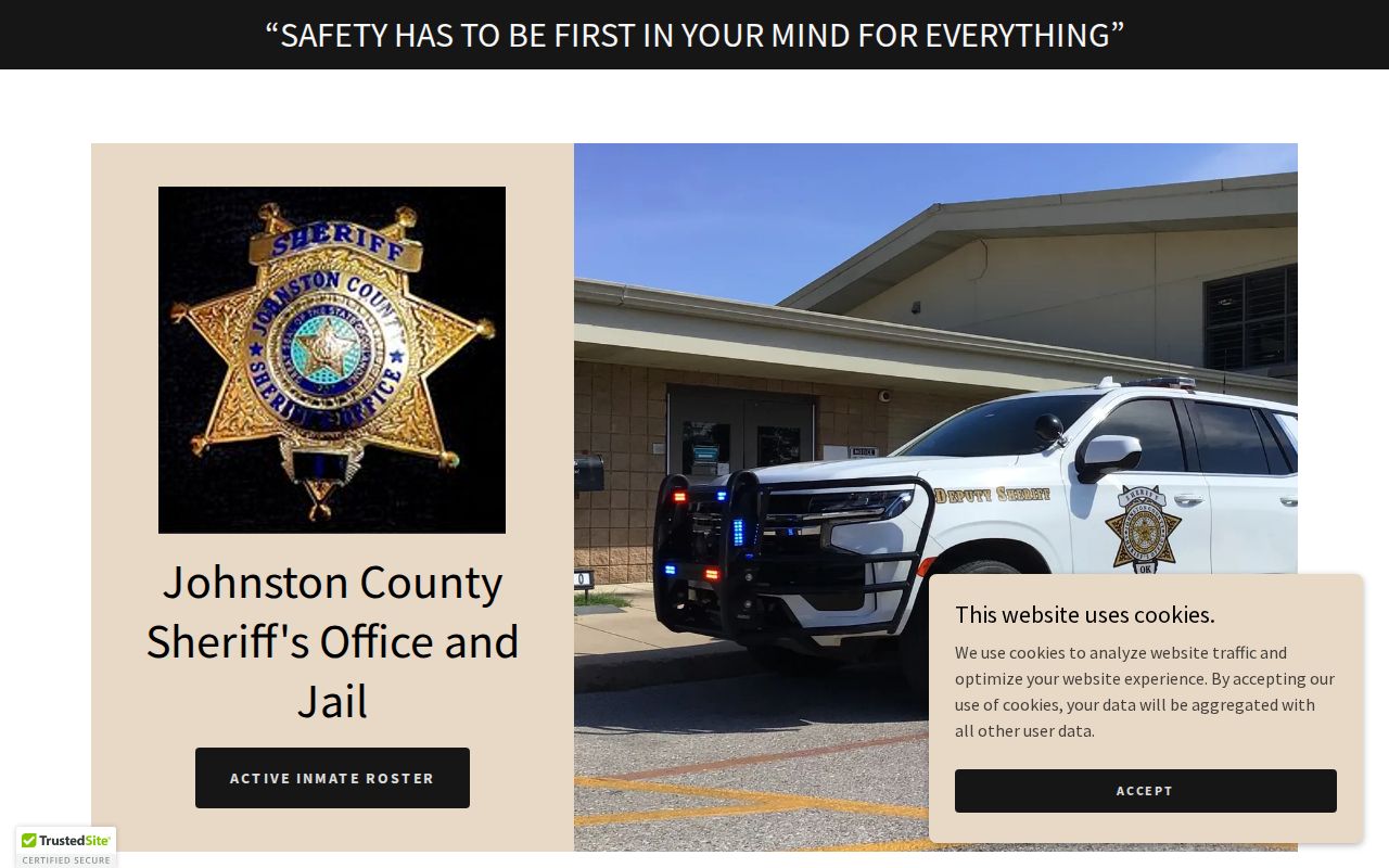Johnston County booking record and sheriff jail resource page